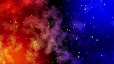 星空红蓝火焰背景对撞色背景视频的预览图